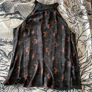 Torrid Tiger Blouse size 3 black work blouse plus